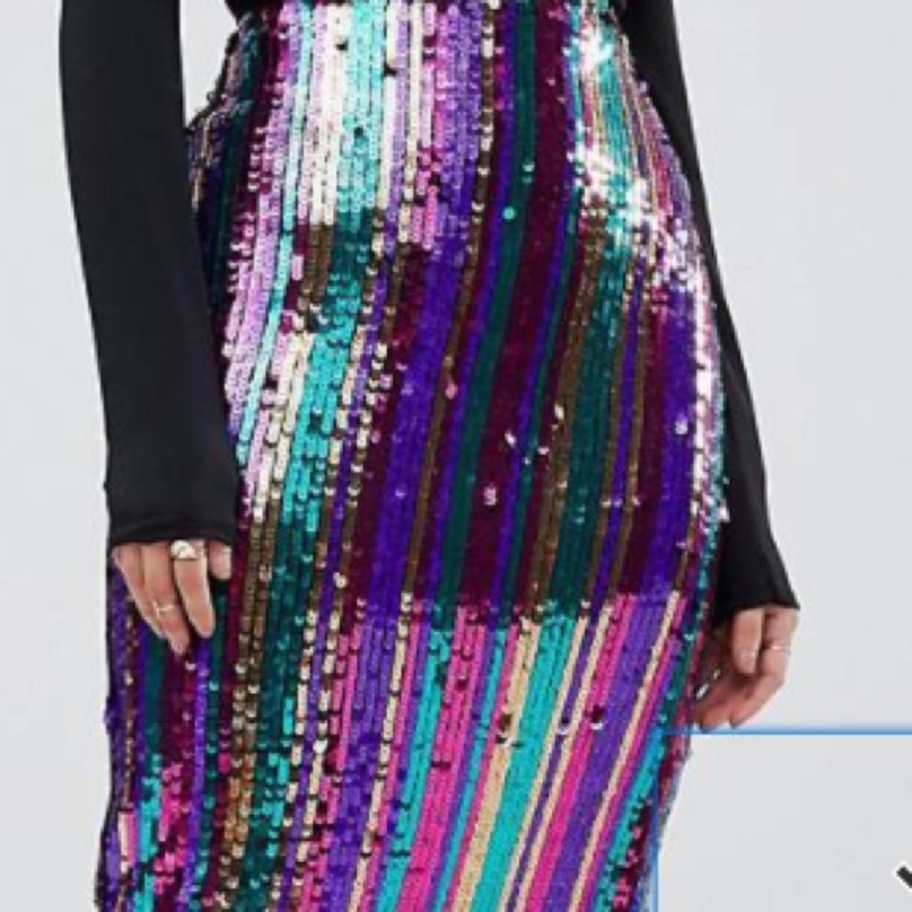 Percent sequenced skirt! Worn ONCE! - Picture 2 of 2